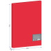 Папка с 30 вкладышами Berlingo "Soft Touch", 17мм, 700мкм, красная, с внутр. карманом