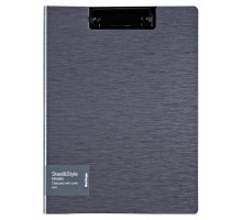 Папка-планшет с зажимом Berlingo "Steel&Style" А4, пластик (полифом), серебристый металлик, PPf_93102