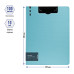 Папка-планшет с зажимом Berlingo "Instinct" A4, пластик (полифом), аквамарин/чёрный