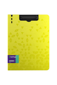 Папка-планшет с зажимом Berlingo "Neon" А4, пластик (полифом), 1800мкм, жёлтый неон, PPf_93301
