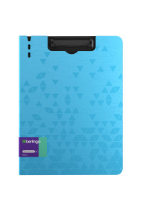 Папка-планшет с зажимом Berlingo "Neon" А4, пластик (полифом), 1800мкм, голубой неон, PPf_93304