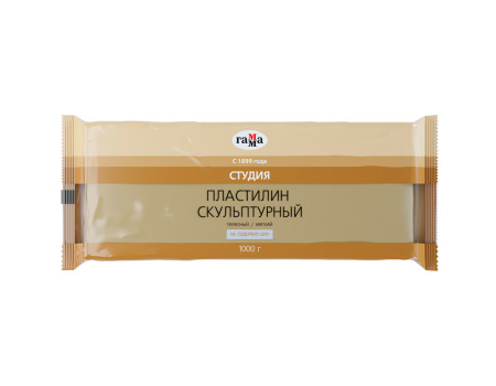 Пластилин скульптурный Гамма "Студия", телесный, мягкий, 1кг, пакет