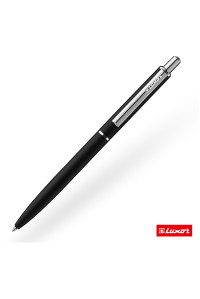 Ручка шариковая Luxor "Cosmic" синяя, 1,0мм, корпус чёрный/хром, кнопочный механизм, 8146