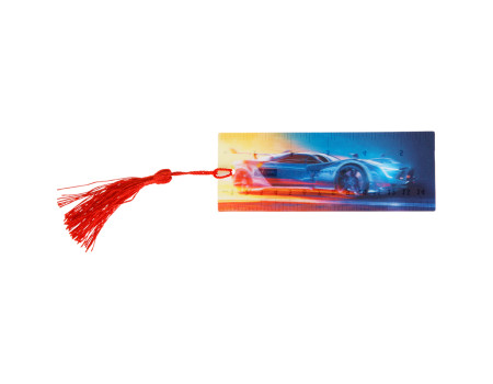 Закладка для книг 3D с линейкой, 150*55мм, ArtSpace "Car", декоративный шнурок