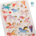 Наклейки гелевые MESHU "Rainbow unicorns", 10*22см, 27 наклеек, инд. уп., европодвес
