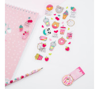 Наклейки гелевые MESHU "Cute sweets", 10*22см, 31 наклейка, инд. уп., европодвес, MS_42772