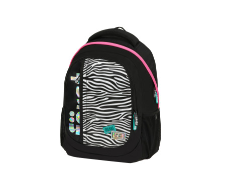 Рюкзак Först F-Trend "Fashion zebra" 40*29*18см, 2 отделения, 3 кармана, эргономичная спинка