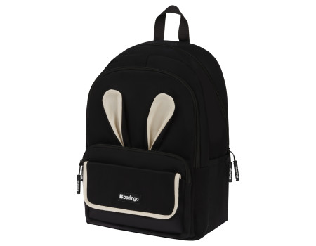 Рюкзак Berlingo Cool "Bunny black" 41*29*11 см, 2 отделения, 4 кармана, уплотненная спинка